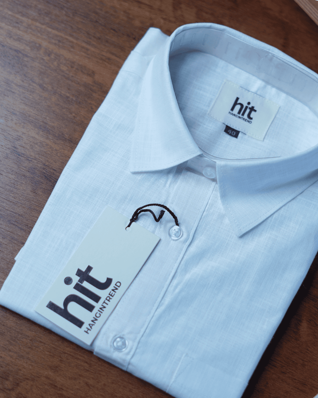 White linen Shirt Half Sleeve