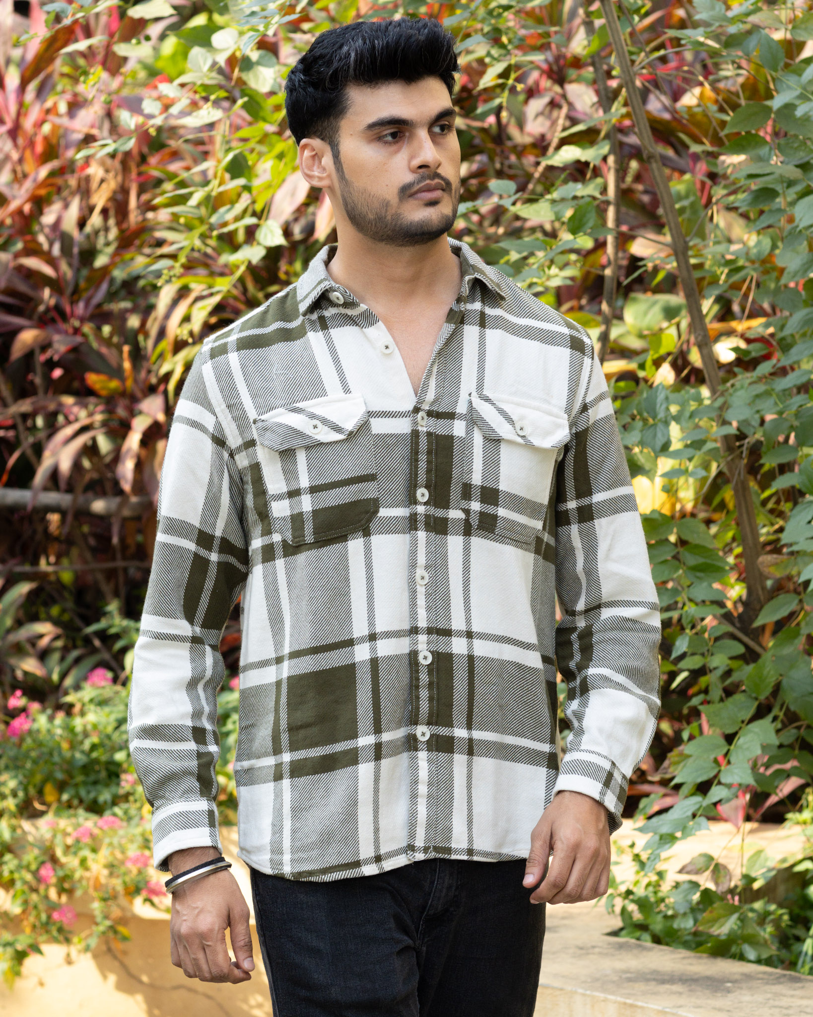Overshirt - Green Flannel Checks, M/40